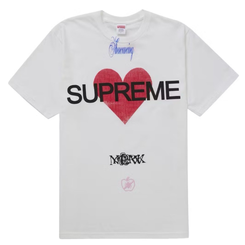 Supreme Announcing Tee - SS25 - White - XXL - DEADSTOCK